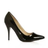 Black Stiletto Shoes and Bag Set for Women MA-021