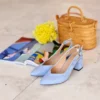 Baby Blue Thick Heel Ankle Strap Dress Shoes MA-028