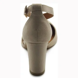 Beige Ankle Strap Party Pumps Women RA-062