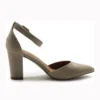 Beige Ankle Strap Party Pumps Women RA-062