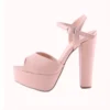 Beige Platform Wedding Evening Shoes MA-027