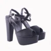 Black Platform Wedding Evening Shoes MA-027