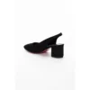 Black Thick Heel Ankle Strap Dress Shoes MA-028