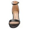 Black Short Heel Sandals for Women RA-155