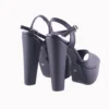 Black Platform Wedding Evening Shoes MA-027