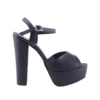 Black Platform Wedding Evening Shoes MA-027