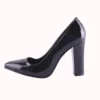 Black Block Heel Pumps for Women MA-023