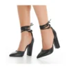 Black Ankle Strap Heels for Women RA-040