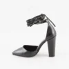 Black Ankle Strap Heels for Women RA-040