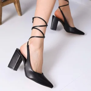 Black Criss Cross Straps Sandals for Women
