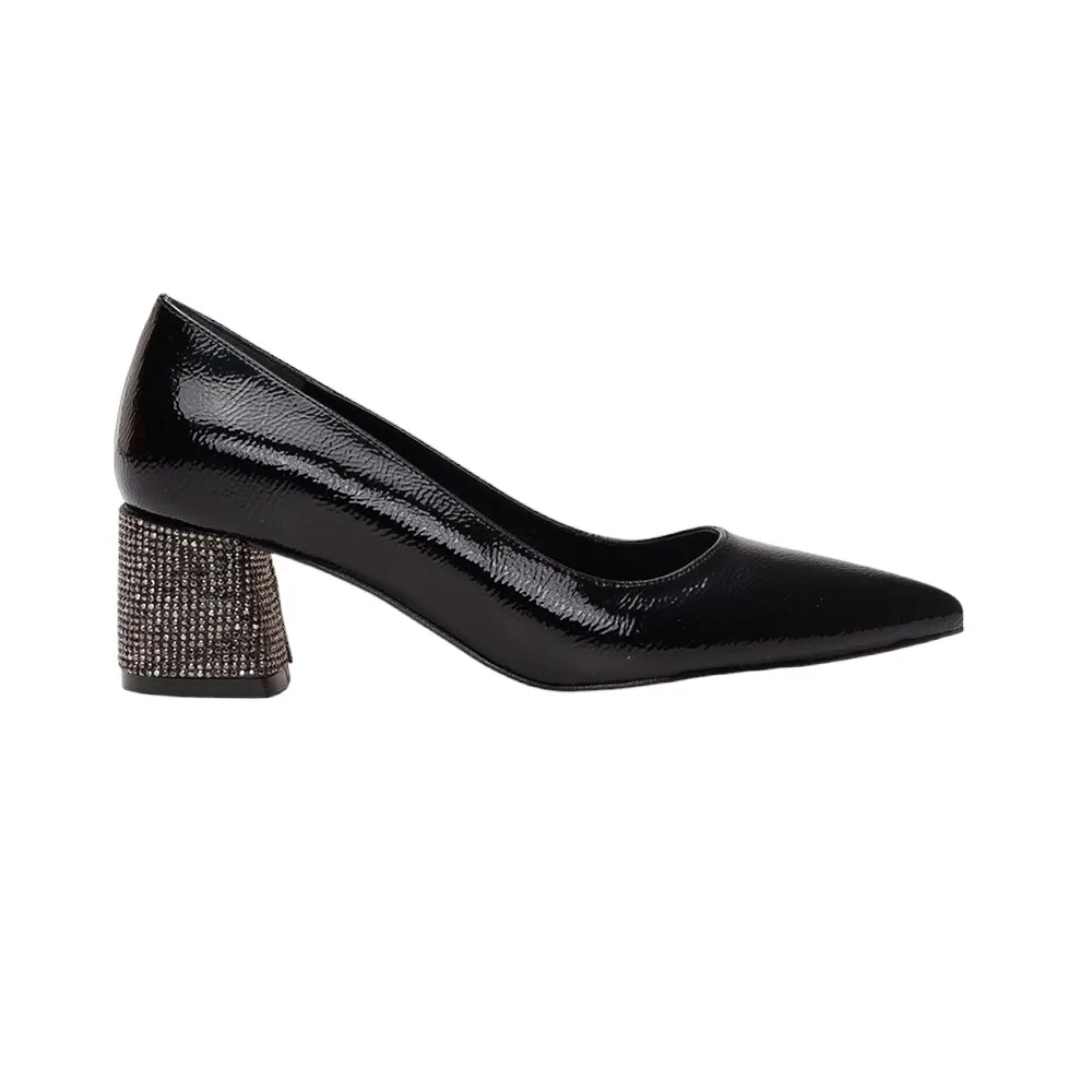 Black Evening Low Heel Dress Shoes Women MA-048