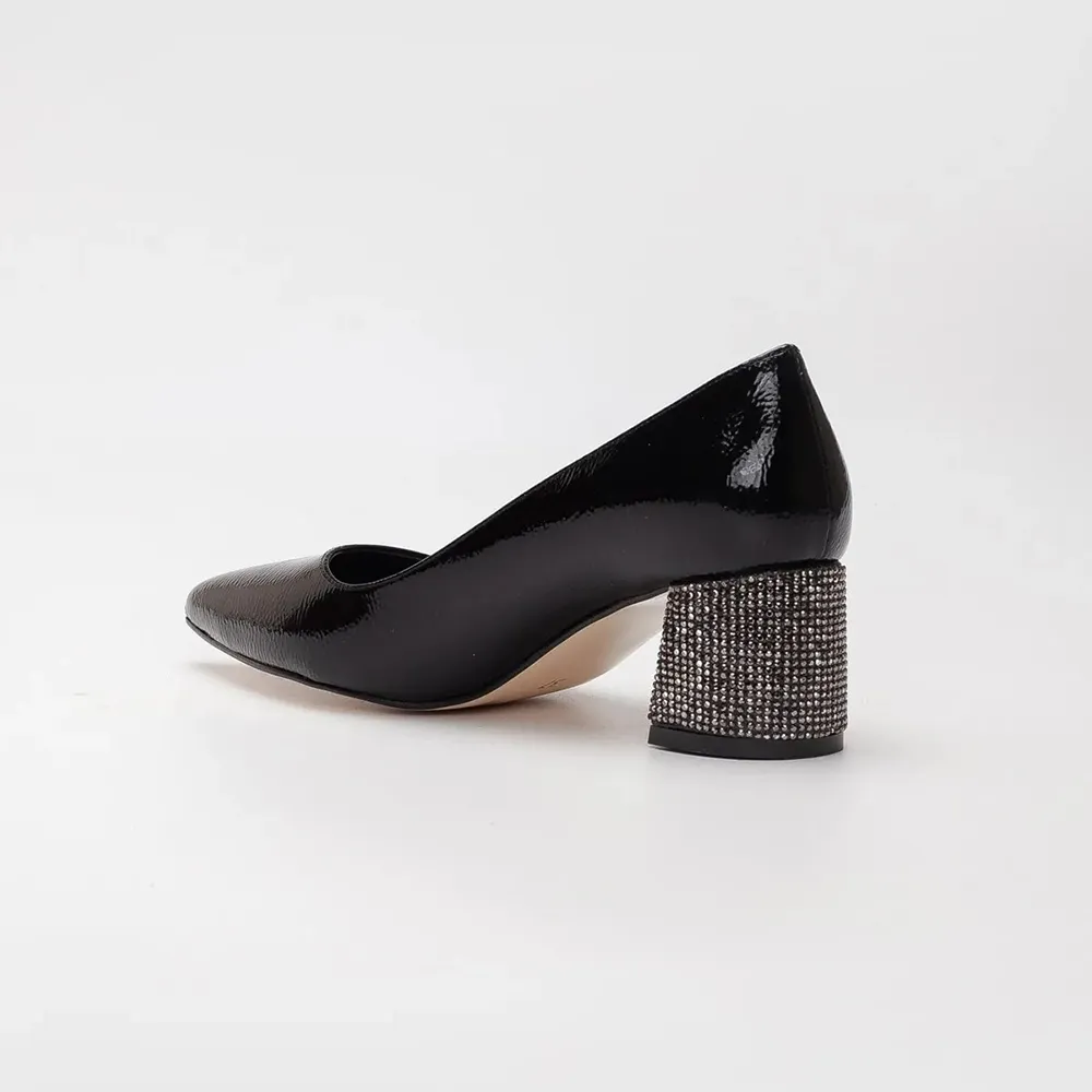 Black Evening Low Heel Dress Shoes Women MA-048