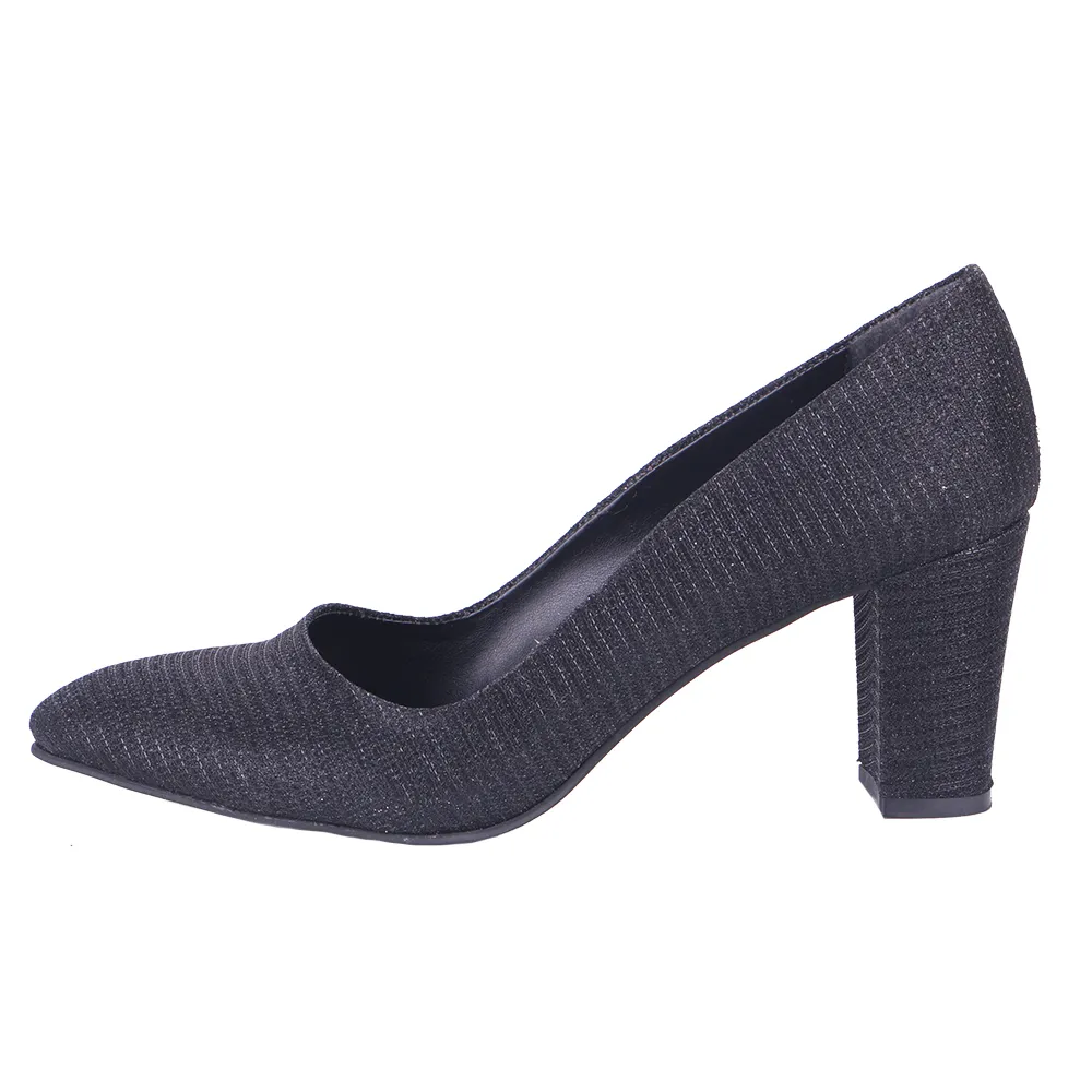 Black Low Heel Dress Shoes Women MA-024