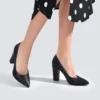 Black Low Heel Shoes for Women MA-024