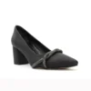 Black Low Heel Wedding Shoes for Bride MA-042