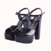Black Platform High Heel Shoes for Women
