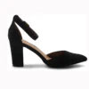 Black Suede Ankle Strap Party Pumps Women RA-062