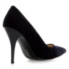 Blue Suede Round Toe Stiletto Pumps MA-021