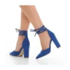 Blue Ankle Strap Heels for Women RA-040