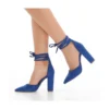 Blue Ankle Strap Heels for Women RA-040