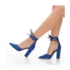 Blue Ankle Strap Heels for Women RA-040