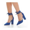 Blue Ankle Strap Heels for Women RA-040