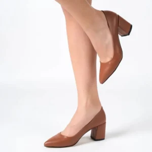 Brown Low Heel Shoes for Women MA-024