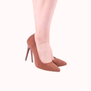Brown Suede Round Toe Stiletto Pumps MA-021