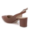 Brown Ankle Strap Block Heel for Women MA-028