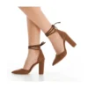 Brown Ankle Strap Heels for Women RA-040