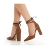 Brown Ankle Strap Heels for Women RA-040