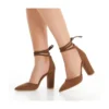 Brown Ankle Strap Heels for Women RA-040