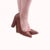 Brown Chunky Heels for Women MA-023