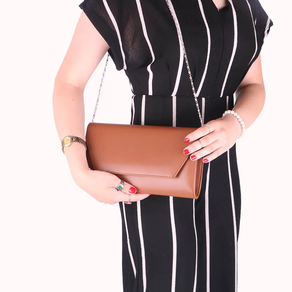 Brown Platform Shoes and Bag Set for Women MA-027