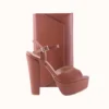 Brown Platform Shoes and Bag Set for Women MA-027