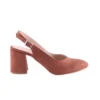 Brown Thick Heel Ankle Strap Dress Shoes MA-028