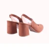 Brown Thick Heel Ankle Strap Dress Shoes MA-028