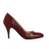 Burgundy Low Heel Pumps for Women MA-017