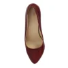 Burgundy Low Heel Pumps for Women MA-017