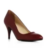 Burgundy Low Heel Pumps for Women MA-017
