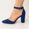 Blue Ankle Strap Party Pumps Women RA-062