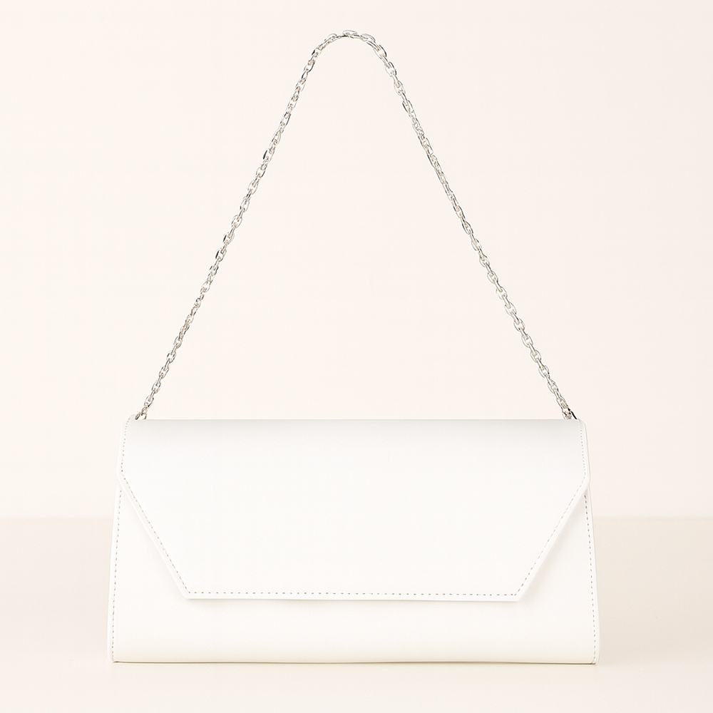 White Platform Shoes and Bag Set for Women MA-027