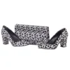 Dalmatian Low Heel Shoes and Clutch Bag Set