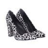 Dalmatian Block Heel Shoes and Clutch Bag Set for Wedding
