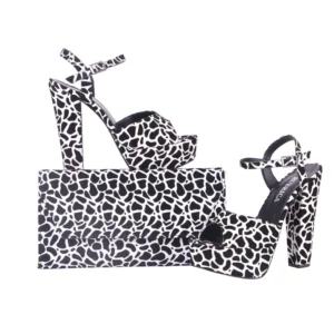 Dalmatian High Heel Shoes and Clutch Bag Set