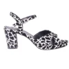 Dalmatian Thick Heel Shoes and Clutch Bag Set