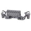 Dalmatian Thick Heel Shoes and Clutch Bag Set
