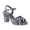 Dalmatian Thick Heel Shoes and Clutch Bag Set