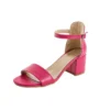 Fushcia Short Heel Sandals for Women RA-155