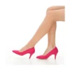 Fushcia Suede Low Heel Pumps for Women MA-017